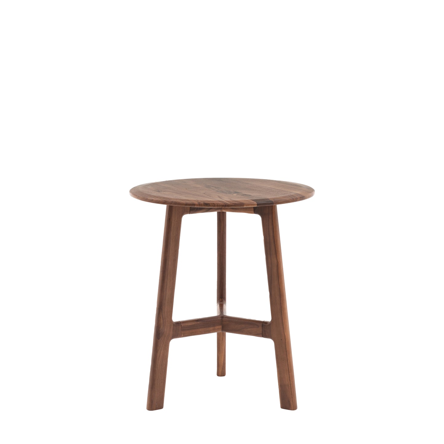 Madrid Round Side Table Walnut – Dark Wood