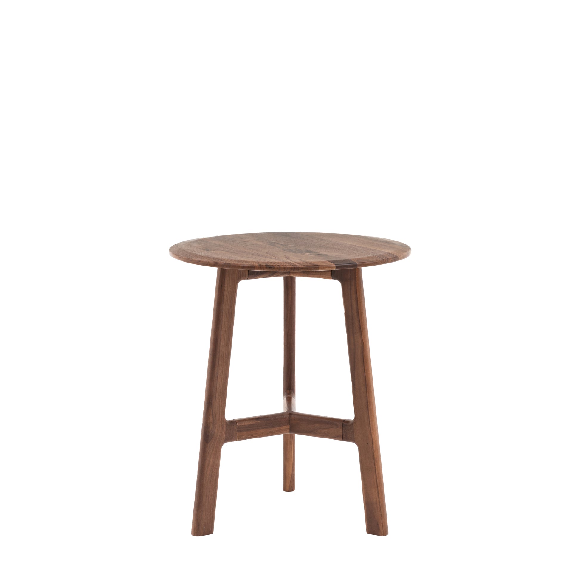 Madrid Round Side Table Walnut – Dark Wood
