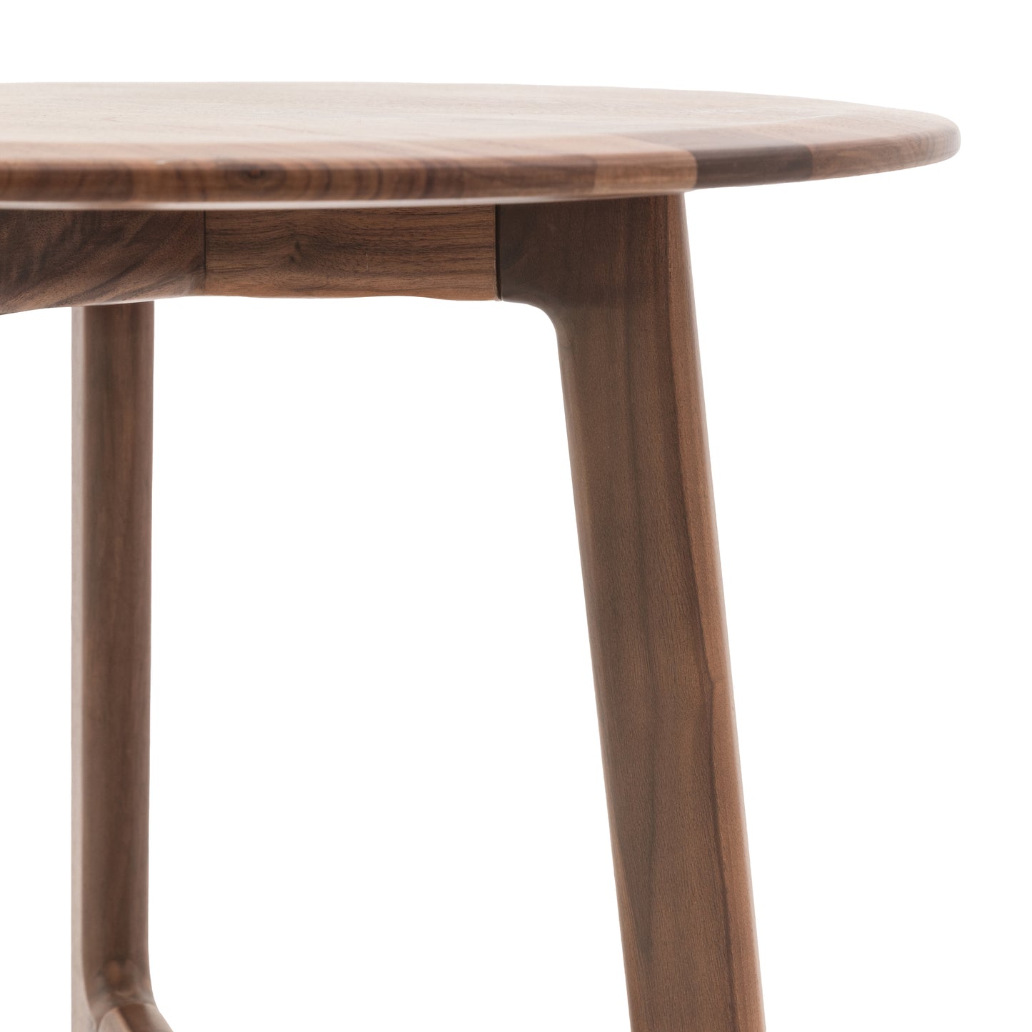 Madrid Round Side Table Walnut – Dark Wood
