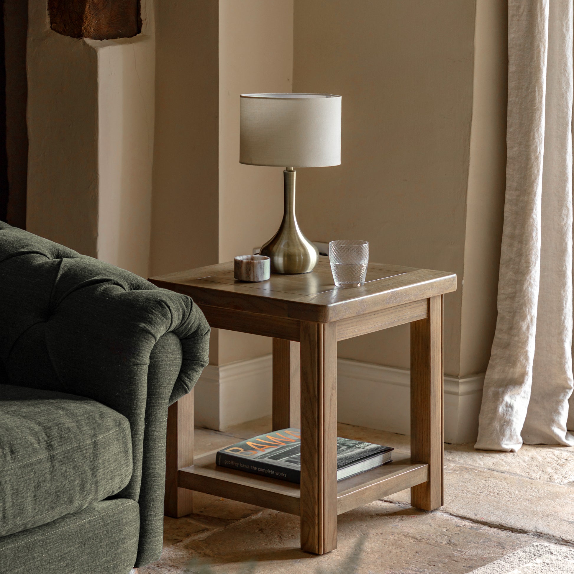Hardwick Side Table 500x500x550mm – Light Wood