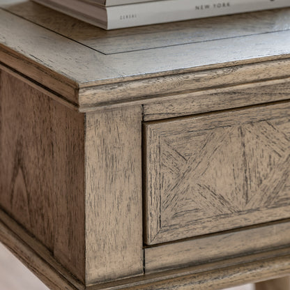 Rustique 1 Drawer Side Table 500x400x550mm – Natural