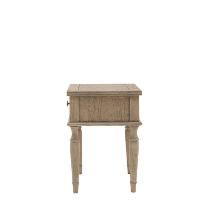 Rustique 1 Drawer Side Table 500x400x550mm – Natural