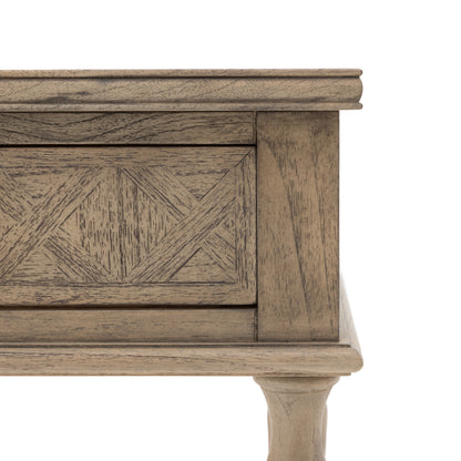 Rustique 1 Drawer Side Table 500x400x550mm – Natural