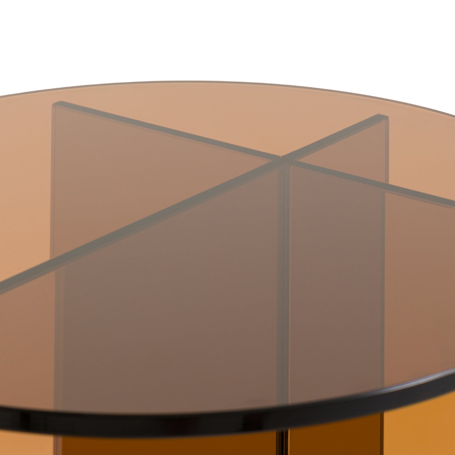 Parioli Glass Side Table Bronze 450x450x460mm – Brown