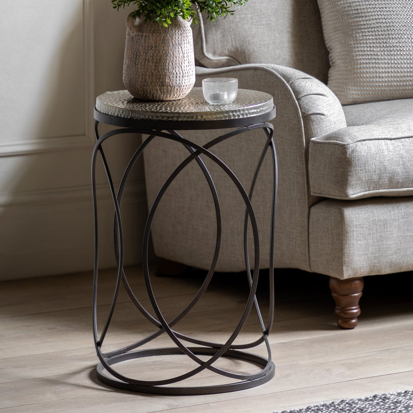 Kimba Side Table 385x385x610mm – Bronze
