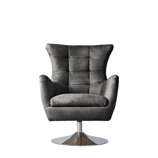 Bristol Swivel Chair Antique Ebony 700x810x950mm – Black