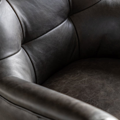 Bristol Swivel Chair Antique Ebony 700x810x950mm – Black