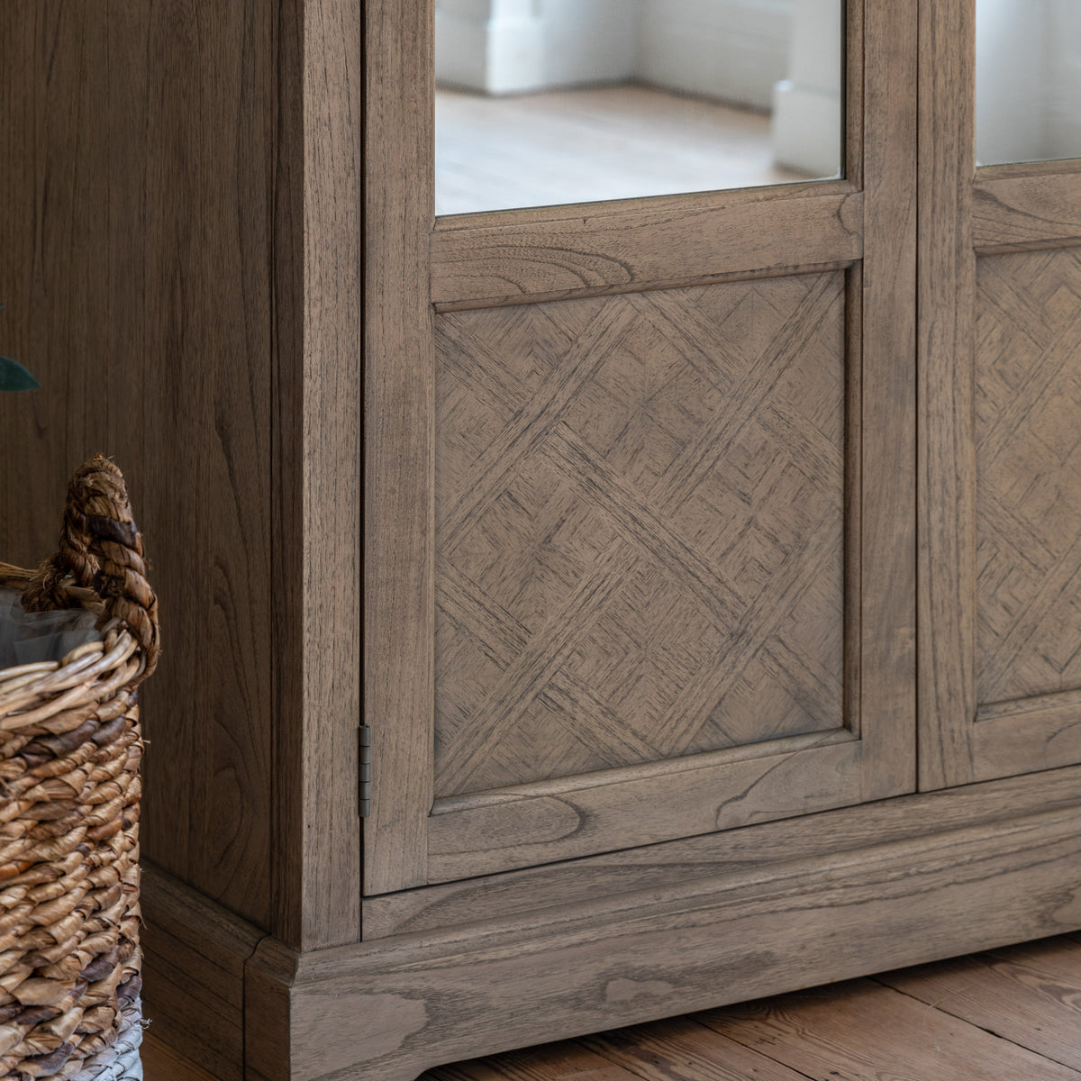 Rustique 2 Mirror Door Wardrobe – Natural Glass – 2 Doors (view 3)