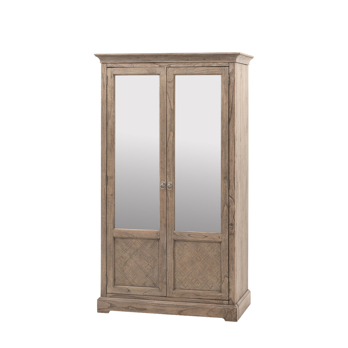 Rustique 2 Mirror Door Wardrobe – Natural Glass – 2 Doors (view 6)