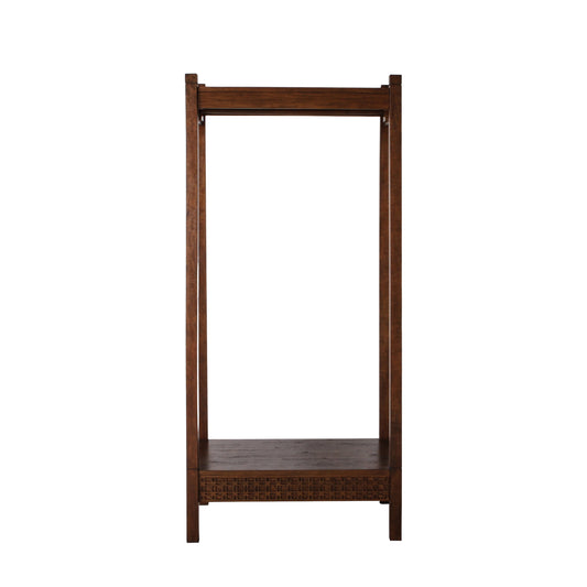 Boho Retreat Open Wardrobe – Brown Mango – Hanging Rail
