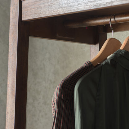 Boho Retreat Open Wardrobe – Brown Mango – Hanging Rail (view 3)