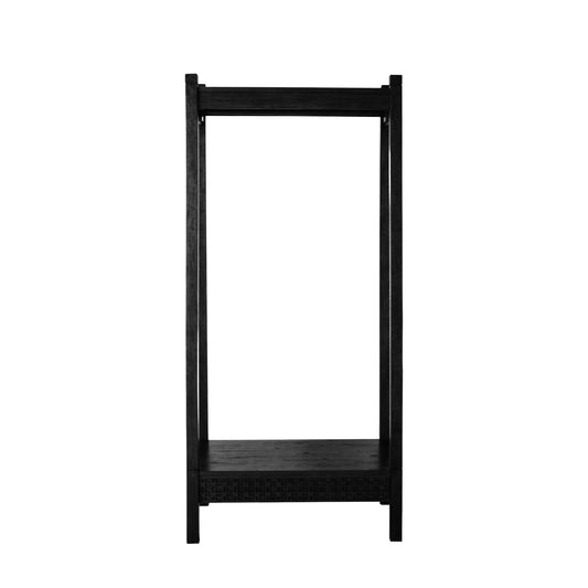 Boho Boutique Open Wardrobe – Black Mango – Hanging Rail