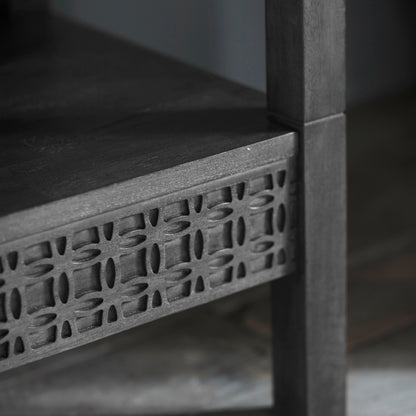 Boho Boutique Open Wardrobe – Black Mango – Hanging Rail (view 3)