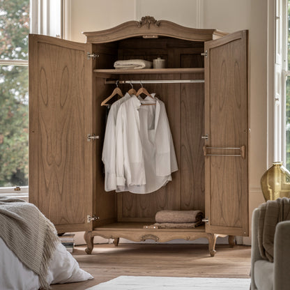 Chic 2 Door Wardrobe Weathered – Light Wood Mindi Ash – 2 Doors (view 5)