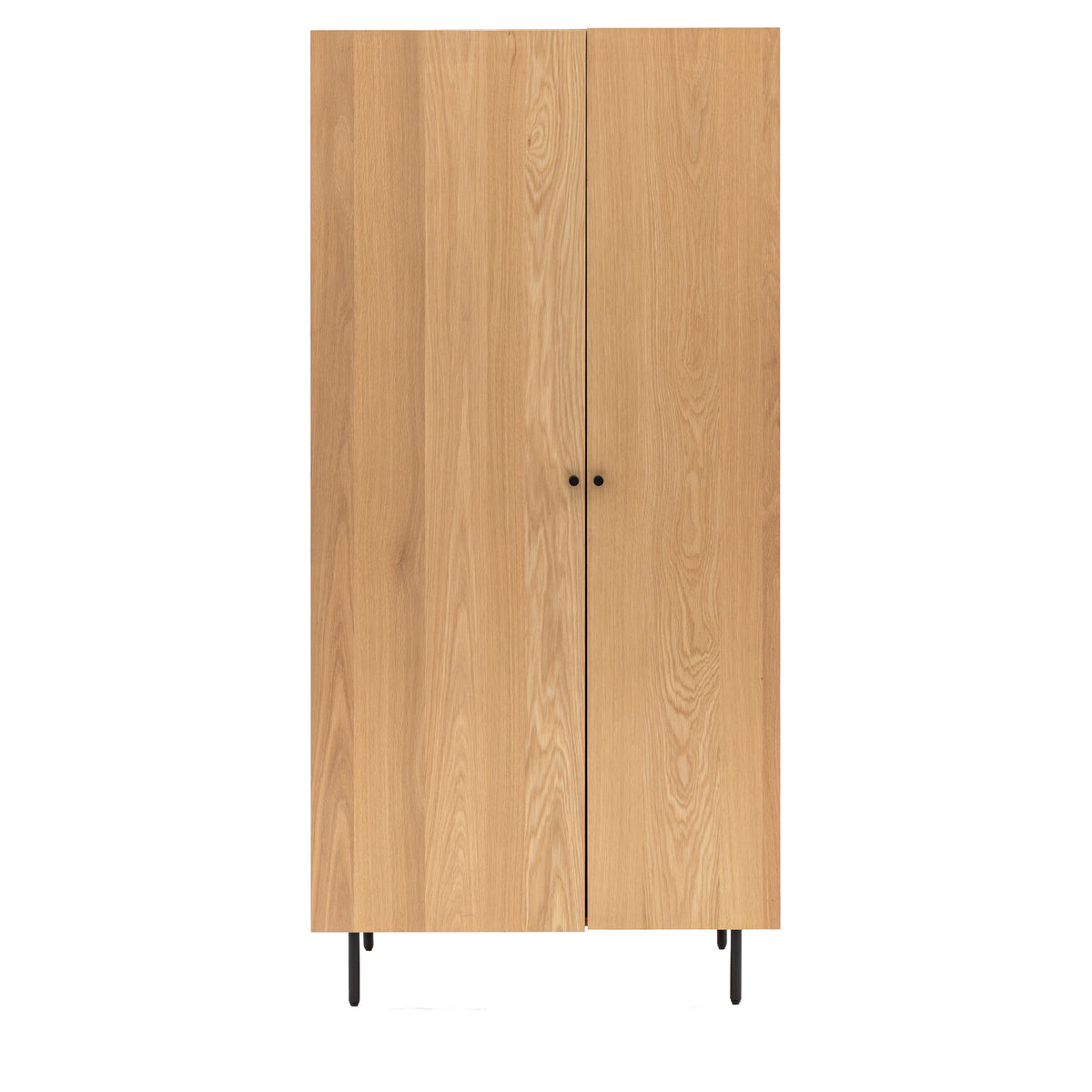 Ashdown 2 Door Wardrobe Natural – Natural MDF – 1 Shelf / Hanging Rail