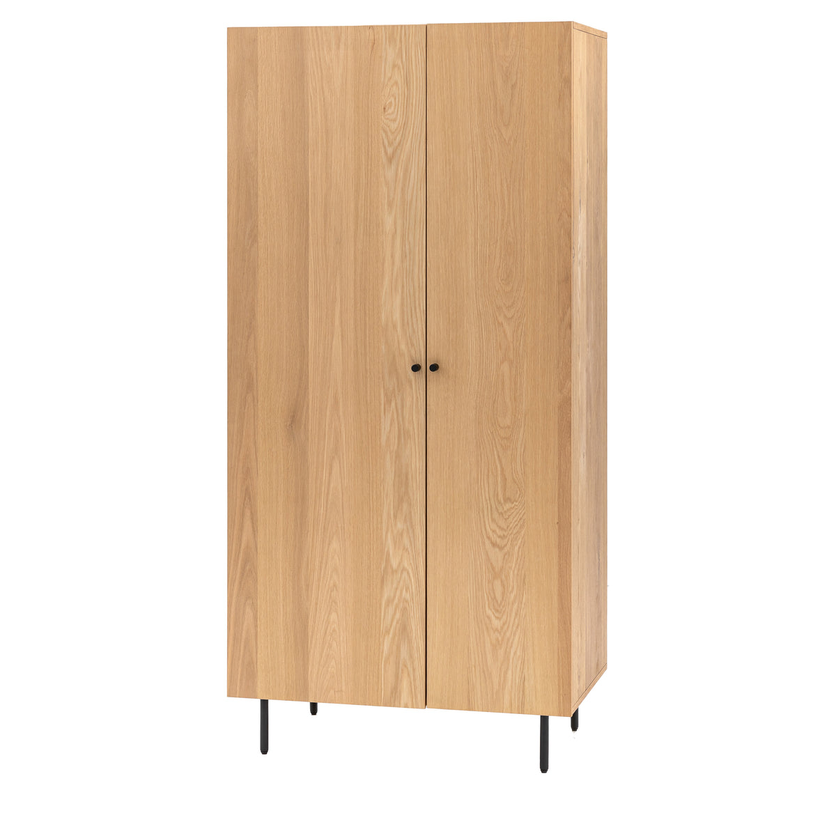 Ashdown 2 Door Wardrobe Natural – Natural MDF – 1 Shelf / Hanging Rail (view 6)