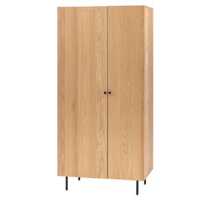Ashdown 2 Door Wardrobe Natural – Natural MDF – 1 Shelf / Hanging Rail (view 6)