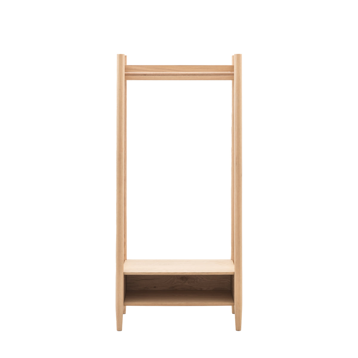 Hatfield Open Wardrobe Natural – Natural Oak Veneer – Hanging Rail / 1 Shelf