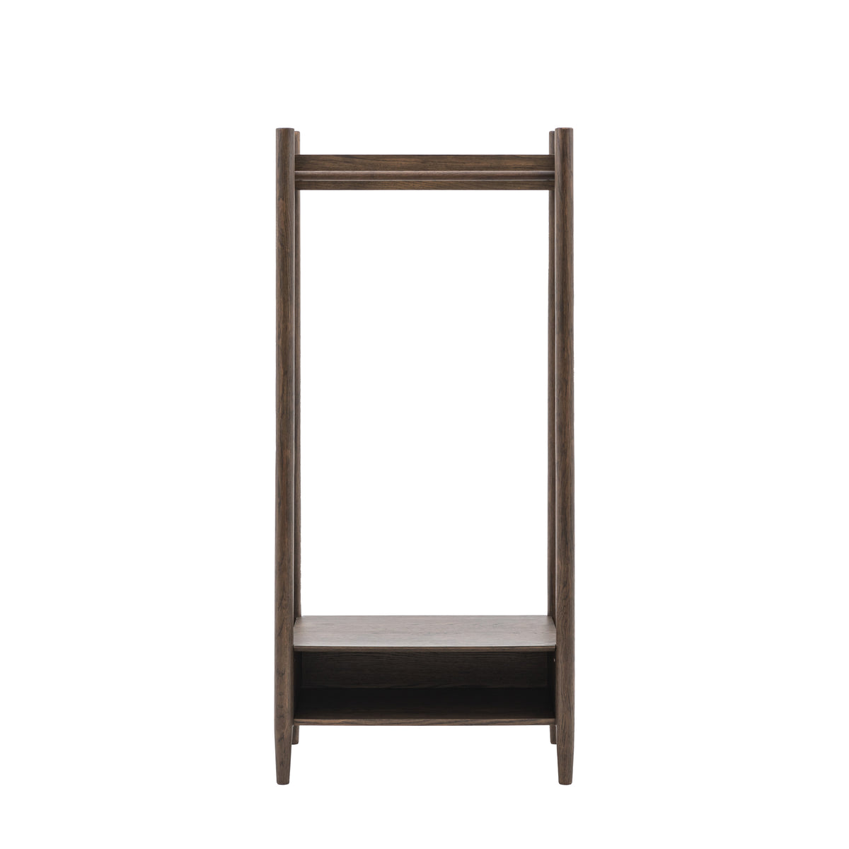 Hatfield Open Wardrobe Smoked – Dark Wood Oak Veneer – Hanging Rail / 1 Shelf
