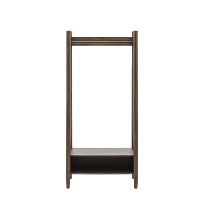 Hatfield Open Wardrobe Smoked – Dark Wood Oak Veneer – Hanging Rail / 1 Shelf