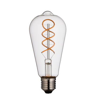 Twist E27 LED Pear 4W LED Warm White – Clear