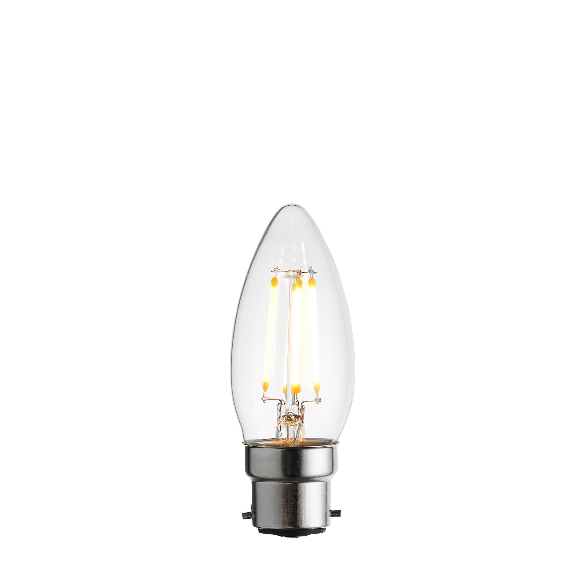 B22 LED Filament Candle Clear Glass – Clear