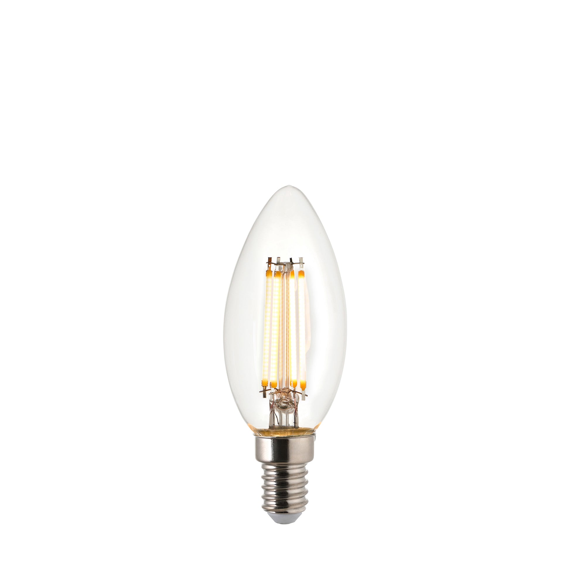 Ultra Efficient E14 LED Filament Candle Warm White – Clear