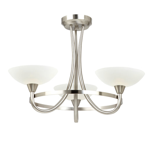 Cagney 3 Ceiling Lamp Satin Chrome – Chrome