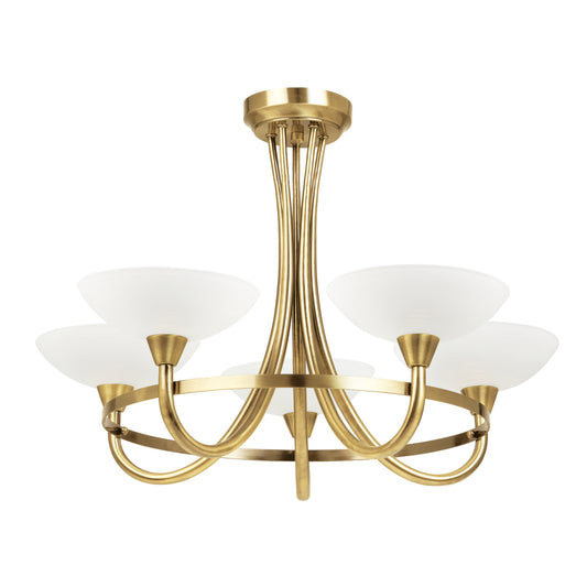 Cagney 5 Ceiling Lamp Antique Brass – Brass