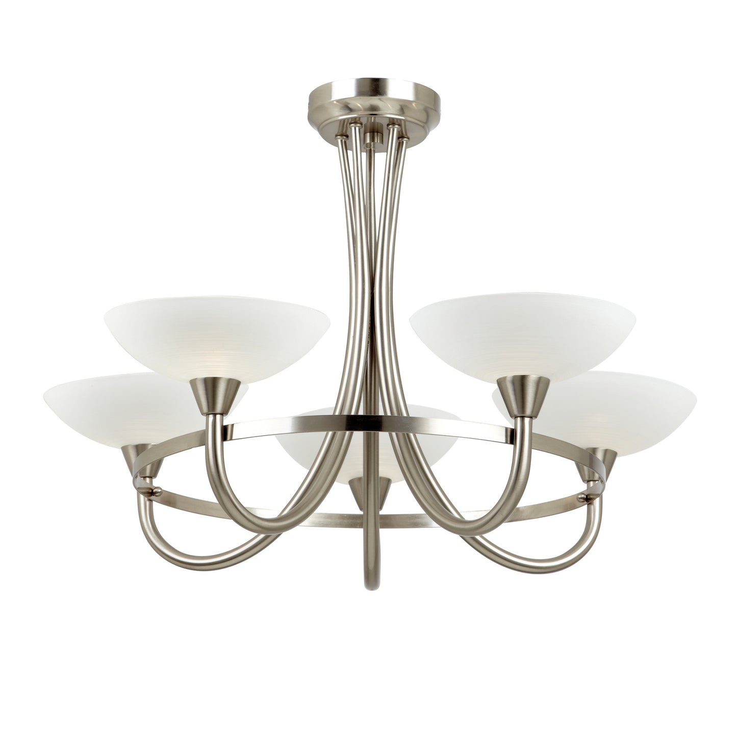 Cagney 5 Ceiling Lamp Satin Chrome – Chrome