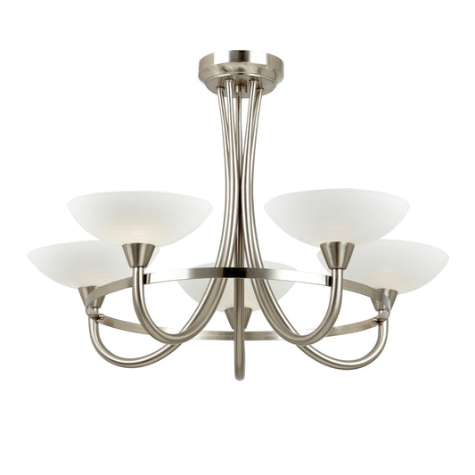 Cagney 5 Ceiling Lamp Satin Chrome – Chrome