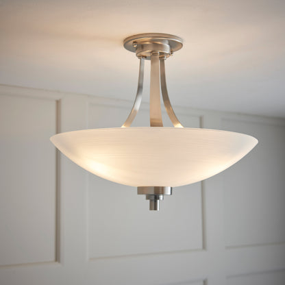 Welles Ceiling Lamp Satin Chrome – Chrome