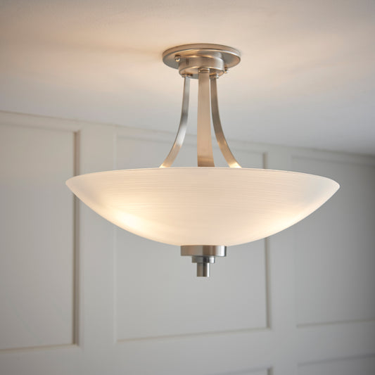 Welles Ceiling Lamp Satin Chrome – Chrome