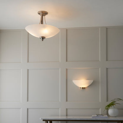Welles Ceiling Lamp Satin Chrome – Chrome