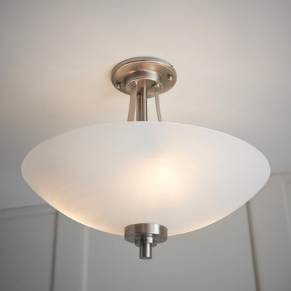 Welles Ceiling Lamp Satin Chrome – Chrome