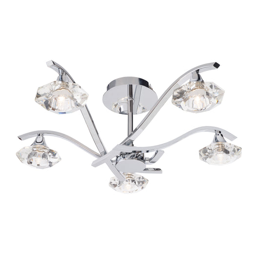 Langella 5 Ceiling Lamp – Chrome