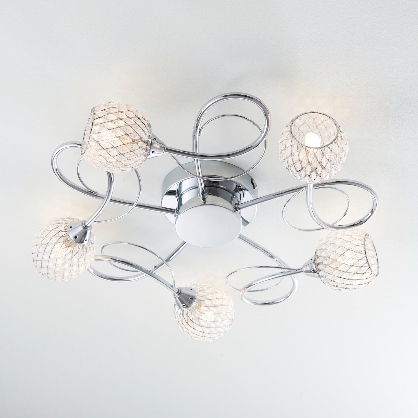 Aherne 5 Ceiling Lamp Chrome – Chrome