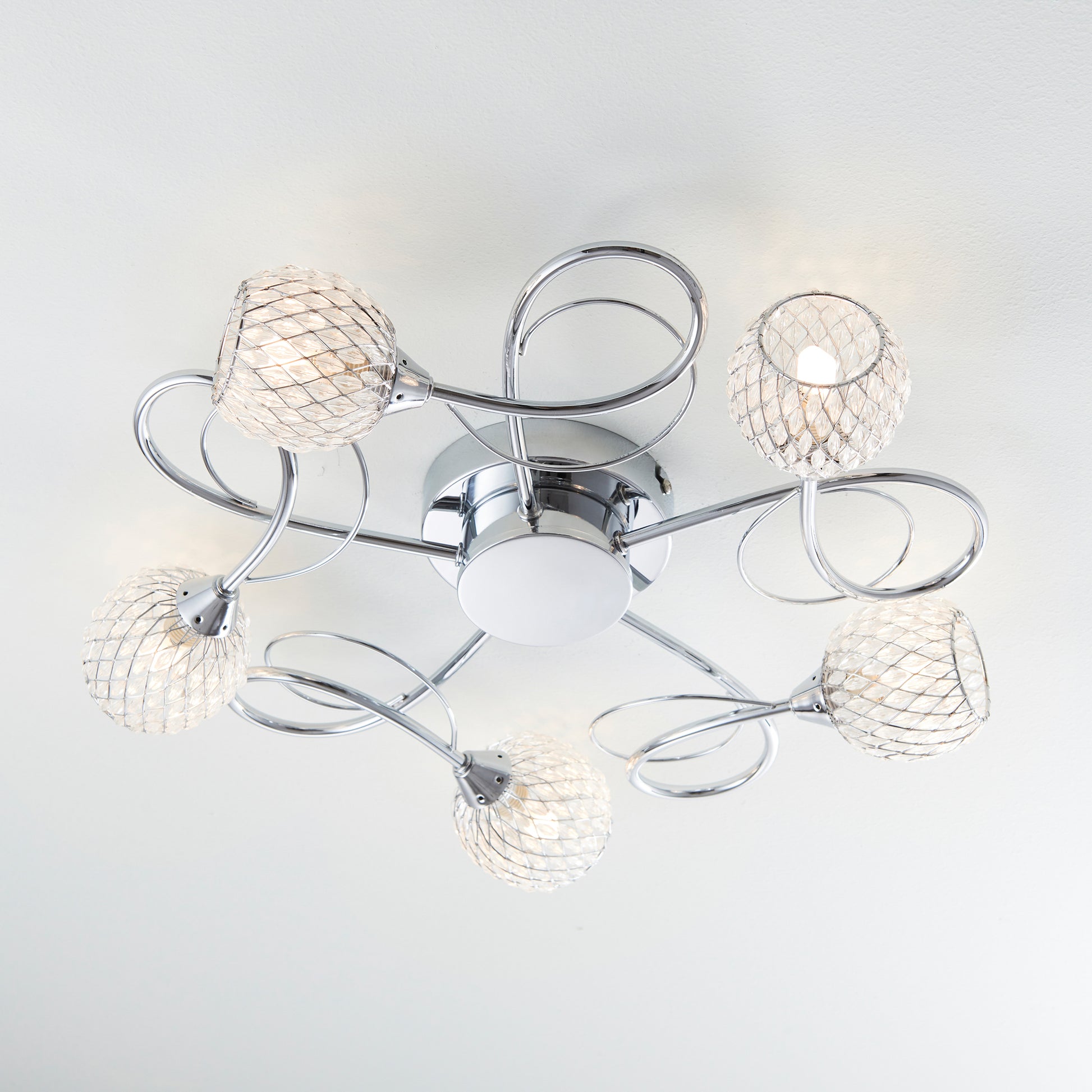 Aherne 5 Ceiling Lamp Chrome – Chrome
