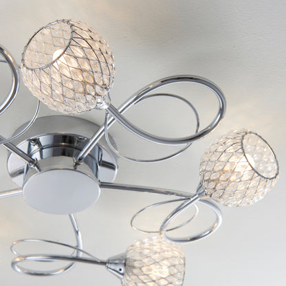 Aherne 5 Ceiling Lamp Chrome – Chrome