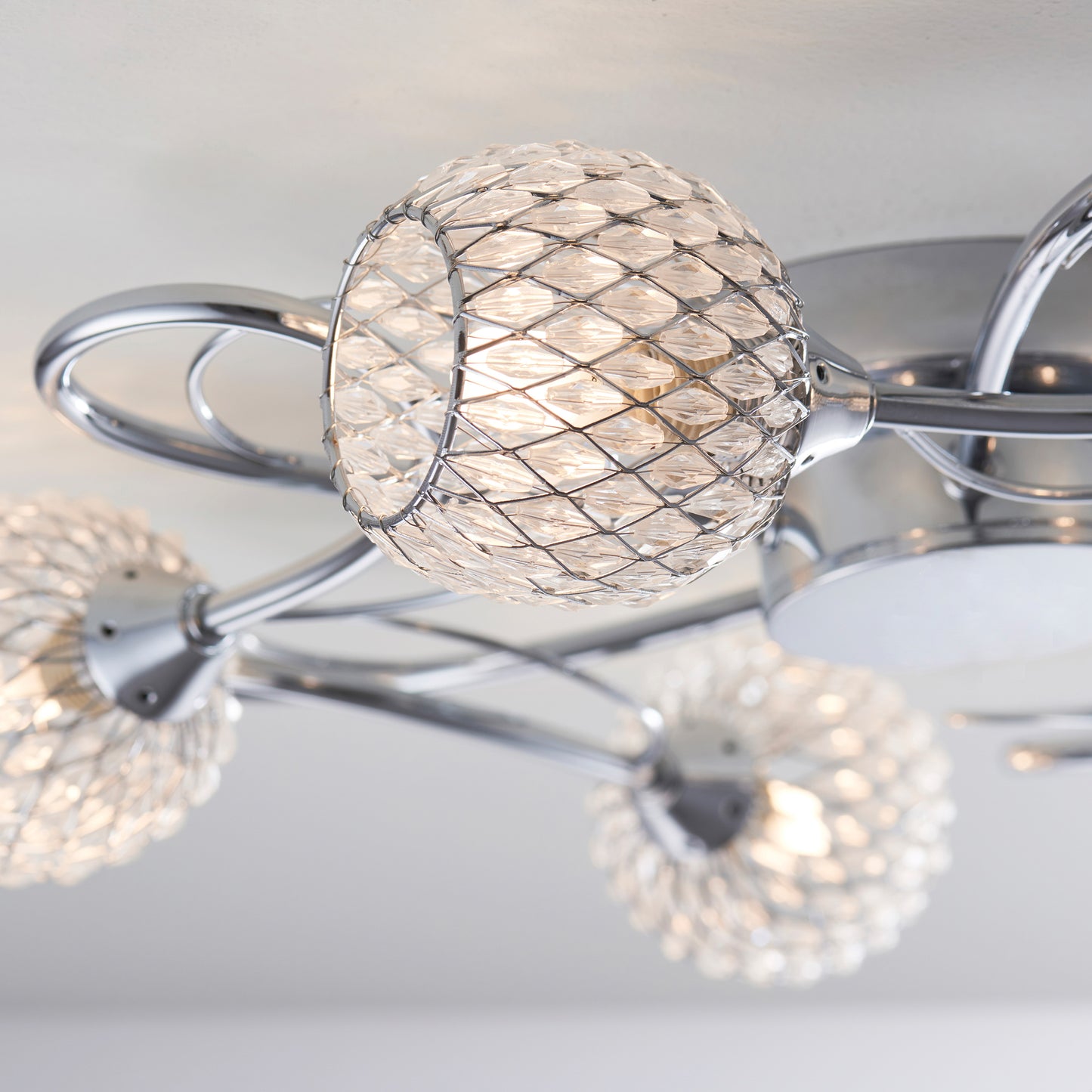 Aherne 5 Ceiling Lamp Chrome – Chrome