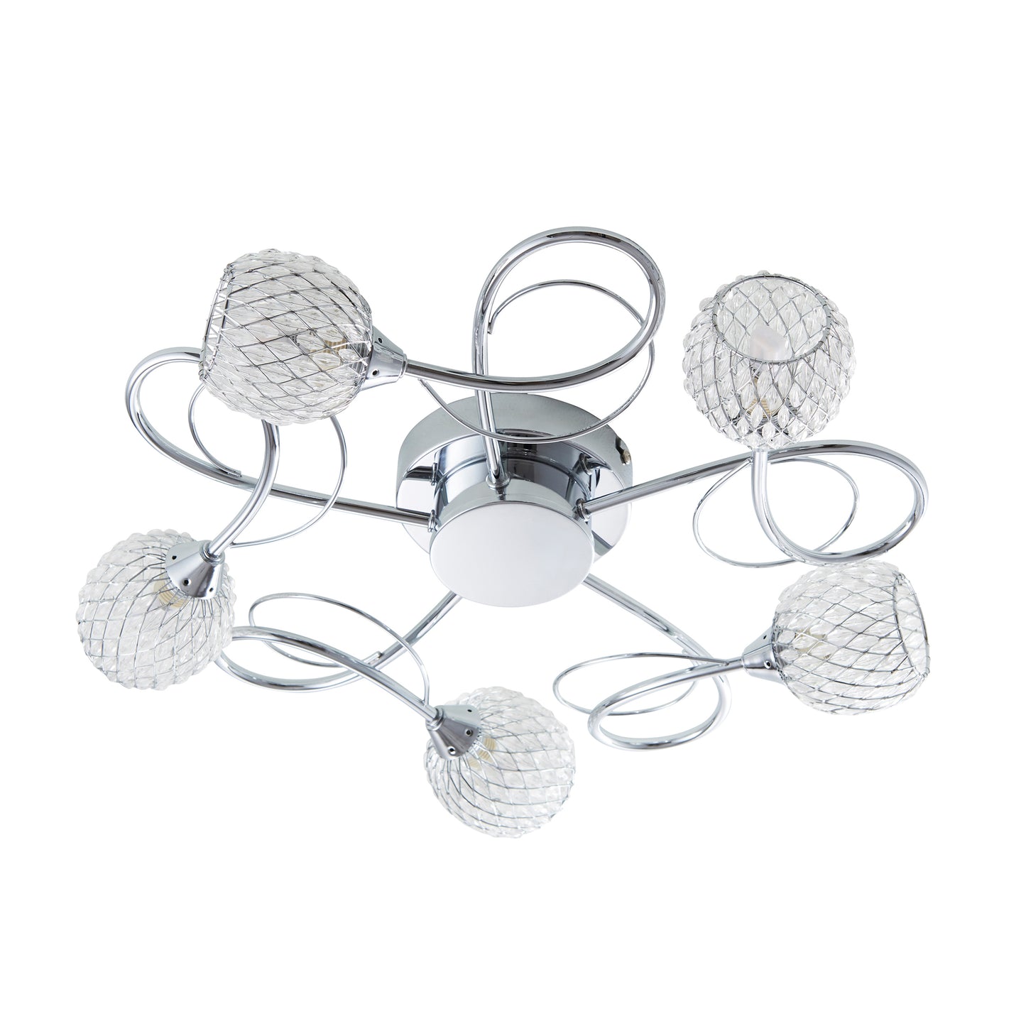 Aherne 5 Ceiling Lamp Chrome – Chrome