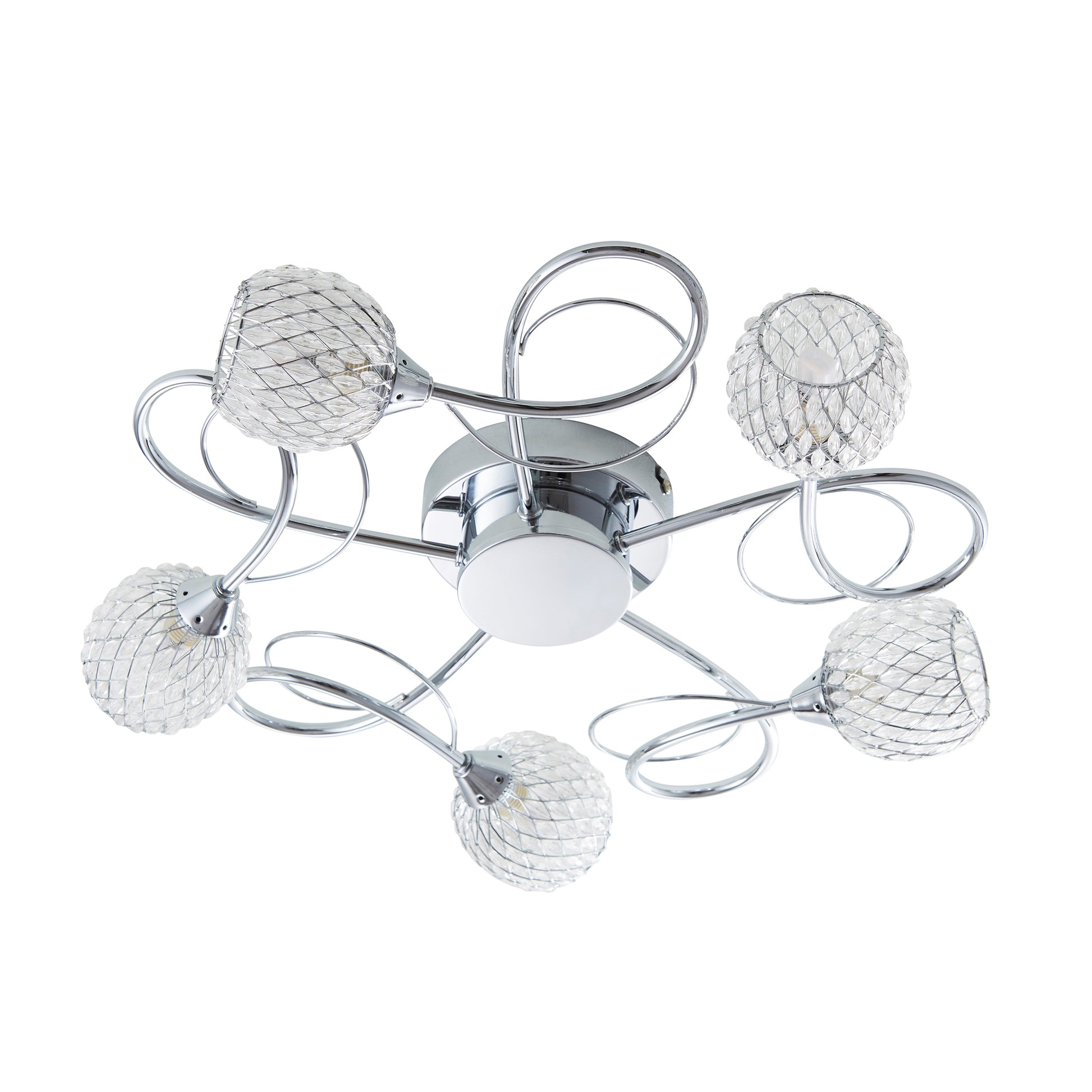 Aherne 5 Ceiling Lamp Chrome – Chrome