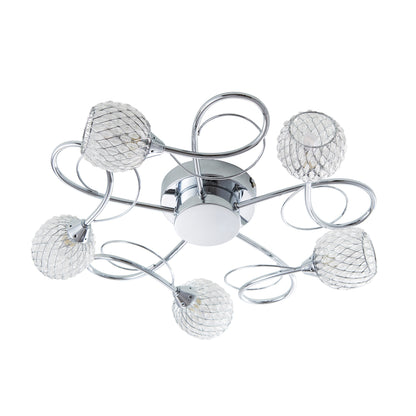 Aherne 5 Ceiling Lamp Chrome – Chrome