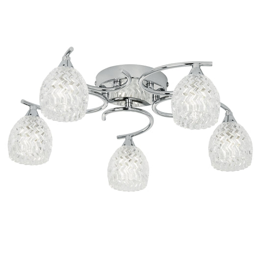Boyer 5 Ceiling Lamp Chrome – Chrome