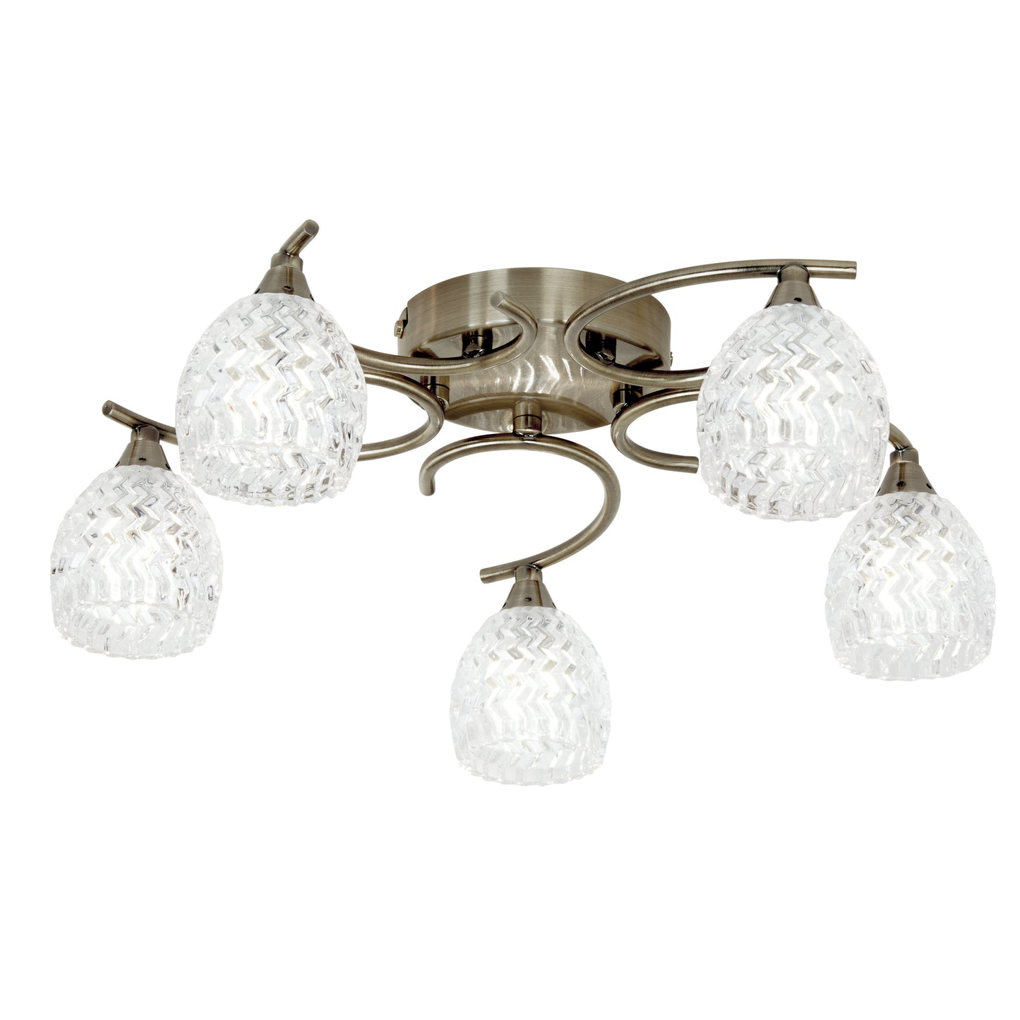Boyer 5 Ceiling Lamp Antique Brass – Brass