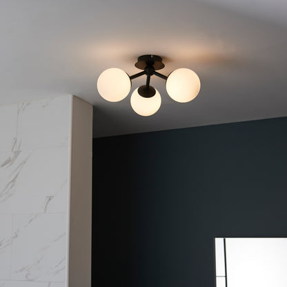 Pulsa Bathroom 3 Ceiling Light Black – Black