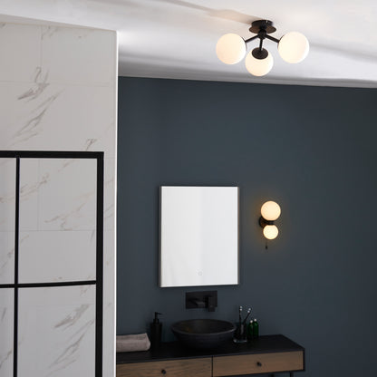 Pulsa Bathroom 3 Ceiling Light Black – Black