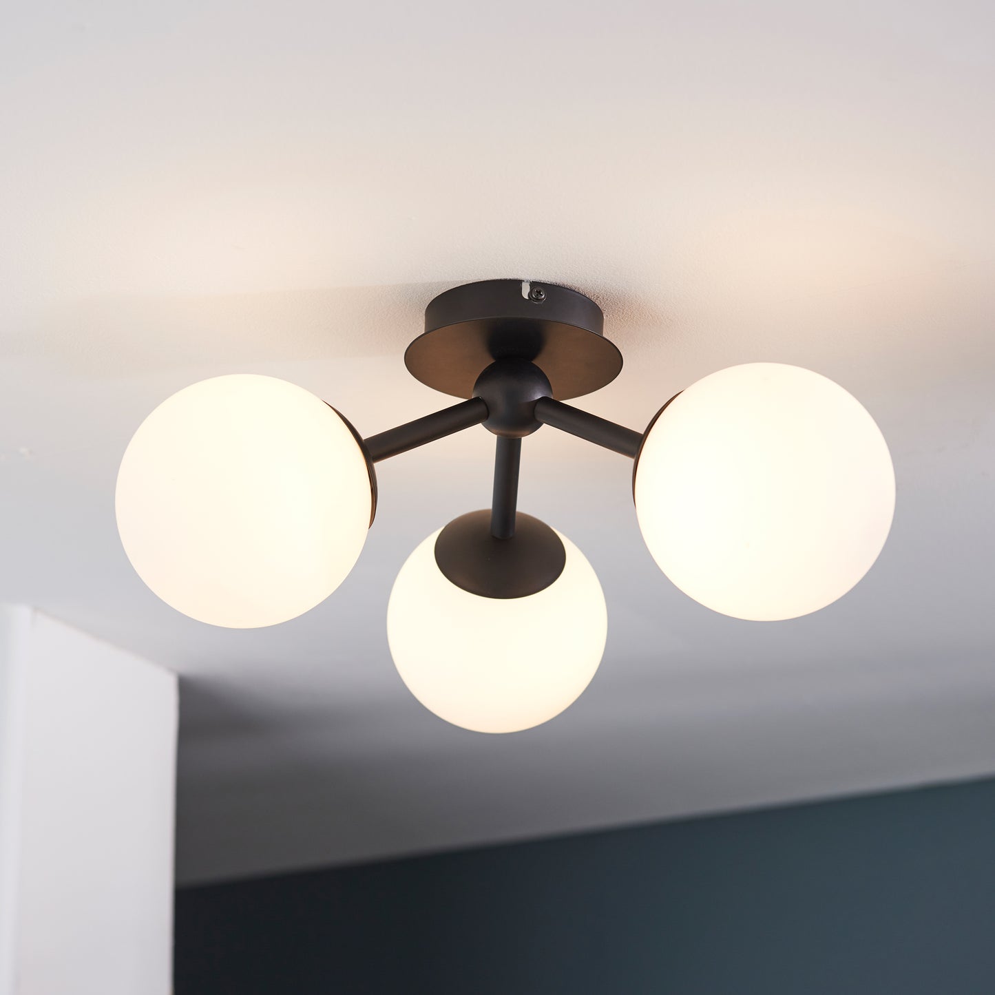 Pulsa Bathroom 3 Ceiling Light Black – Black