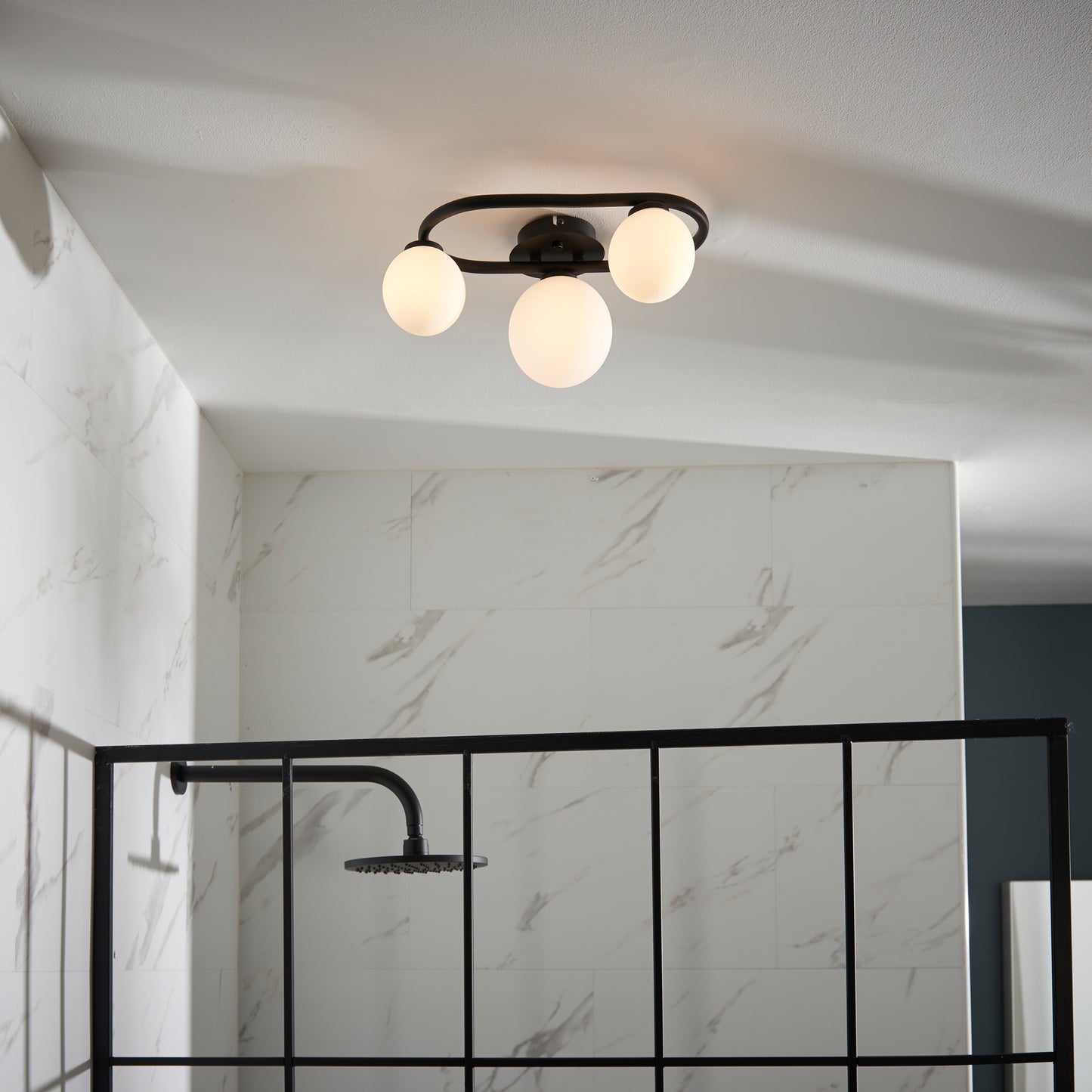 Pulsa Bathroom 3 Ceiling Light Black – Black