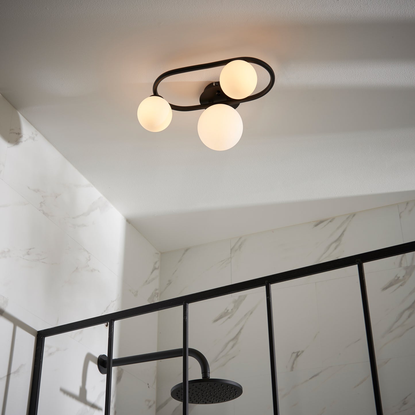 Pulsa Bathroom 3 Ceiling Light Black – Black